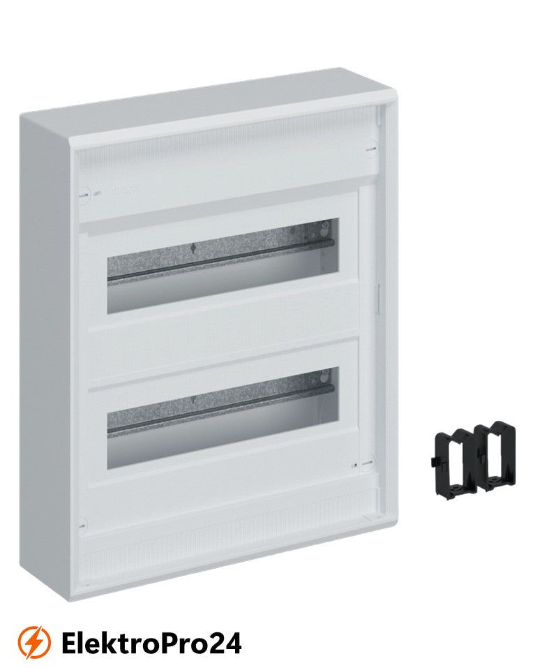 Hager Kleinverteiler VA24CN volta, Aufputz, 2x12 PLE, IP30, Schutzklasse II, ohne Tür