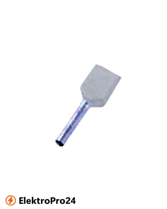 Zwillingsaderendhülse Intercable Tools 2x4qmm ICIAE412Z grau
