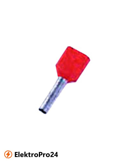 Zwillingsaderendhülse Intercable Tools 2x10qmm ICIAE1014Z rot