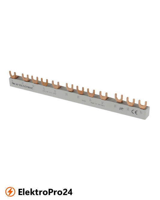 Phasenschienen Gabel Verdrahtungsschiene 4-polig, 10mm², 12TE  111258
