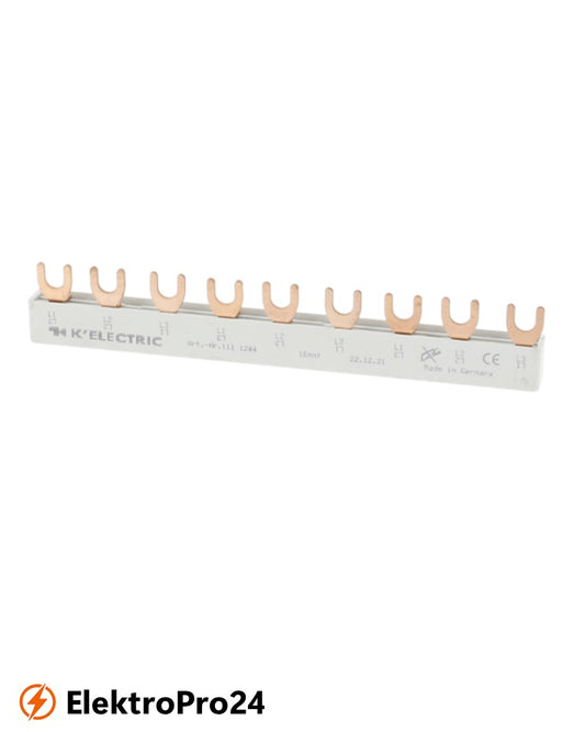 Phasenschienen Gabel Verdrahtungsschiene 3-polig, 10mm², 9TE  111244
