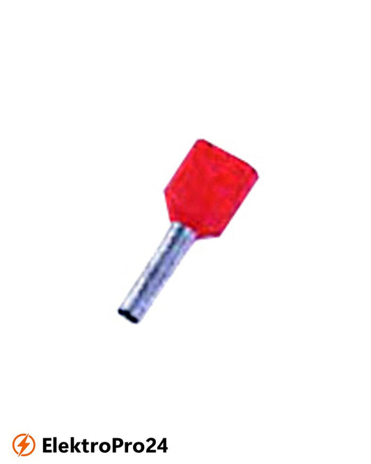Zwillingsaderendhülse Intercable Tools 2x1qmm ICIAE18Z rot