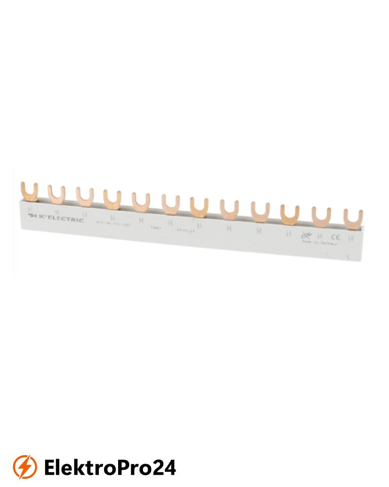 Phasenschienen Gabel Verdrahtungsschiene 3-polig, 16mm², 12TE  111263