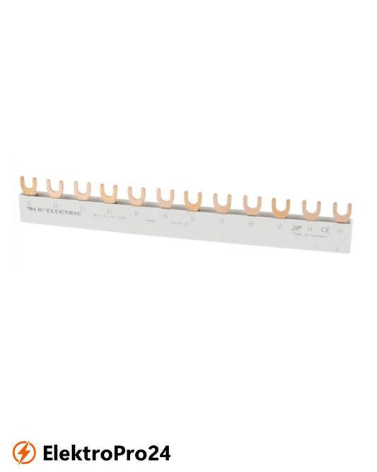 Phasenschienen Gabel Verdrahtungsschiene 3-polig, 16mm², 12TE  111263