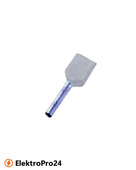 Zwillingsaderendhülse Intercable Tools 2x0.75qmm ICIAE0758Z verzinnt grau
