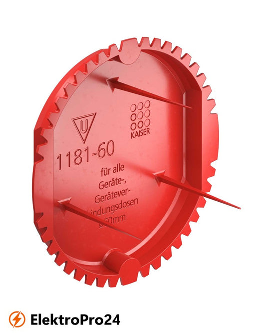 Kaiser 1181-60 Unterputz Signaldeckel für Einbauöffnung Ø 60 mm VPE 50 Stück