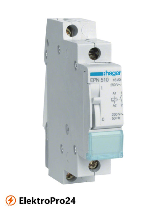 Fernschalter / Stromstoßschalter Hager EPN510 mit 1 Schließer 230V, AC, 16A, 1PLE