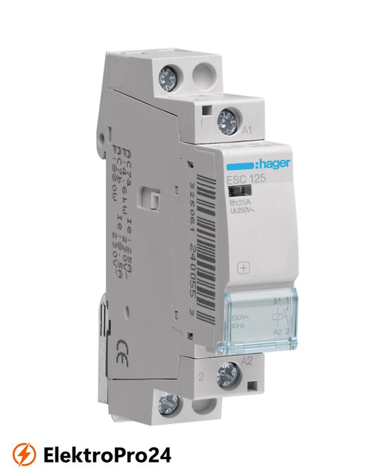 InstallationsSchütze Hager ESC125 25A 1S 230V