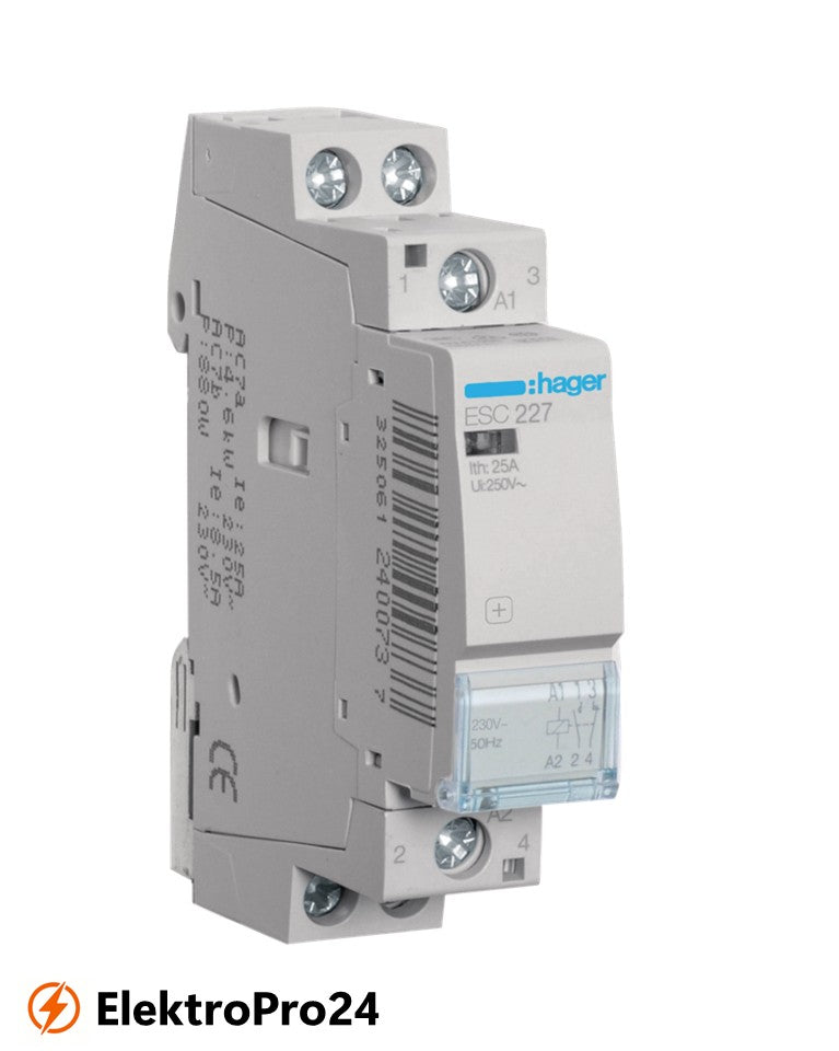 InstallationsSchütze  Hager ESC227 25A 1S+1Ö 230V