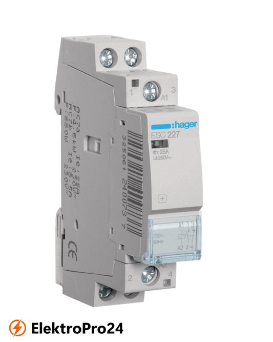 InstallationsSchütze  Hager ESC227 25A 1S+1Ö 230V