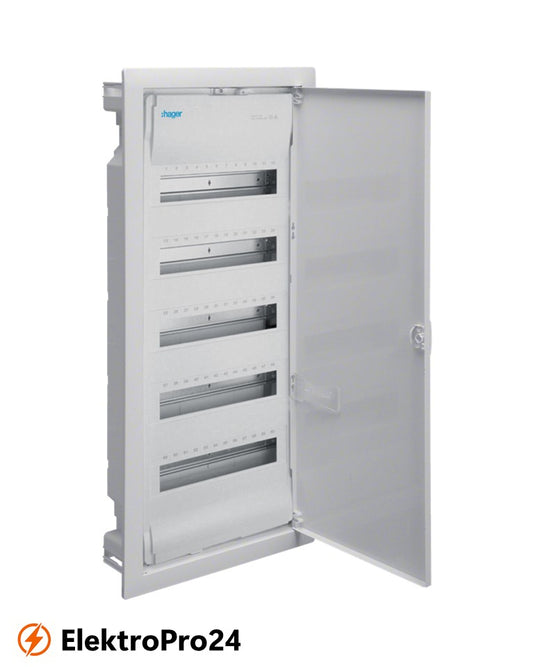 Hager Kleinverteiler VU60NC volta, Unterputz, 5x12 PLE, IP30, Sschutzklasse II, Stahlblechtür